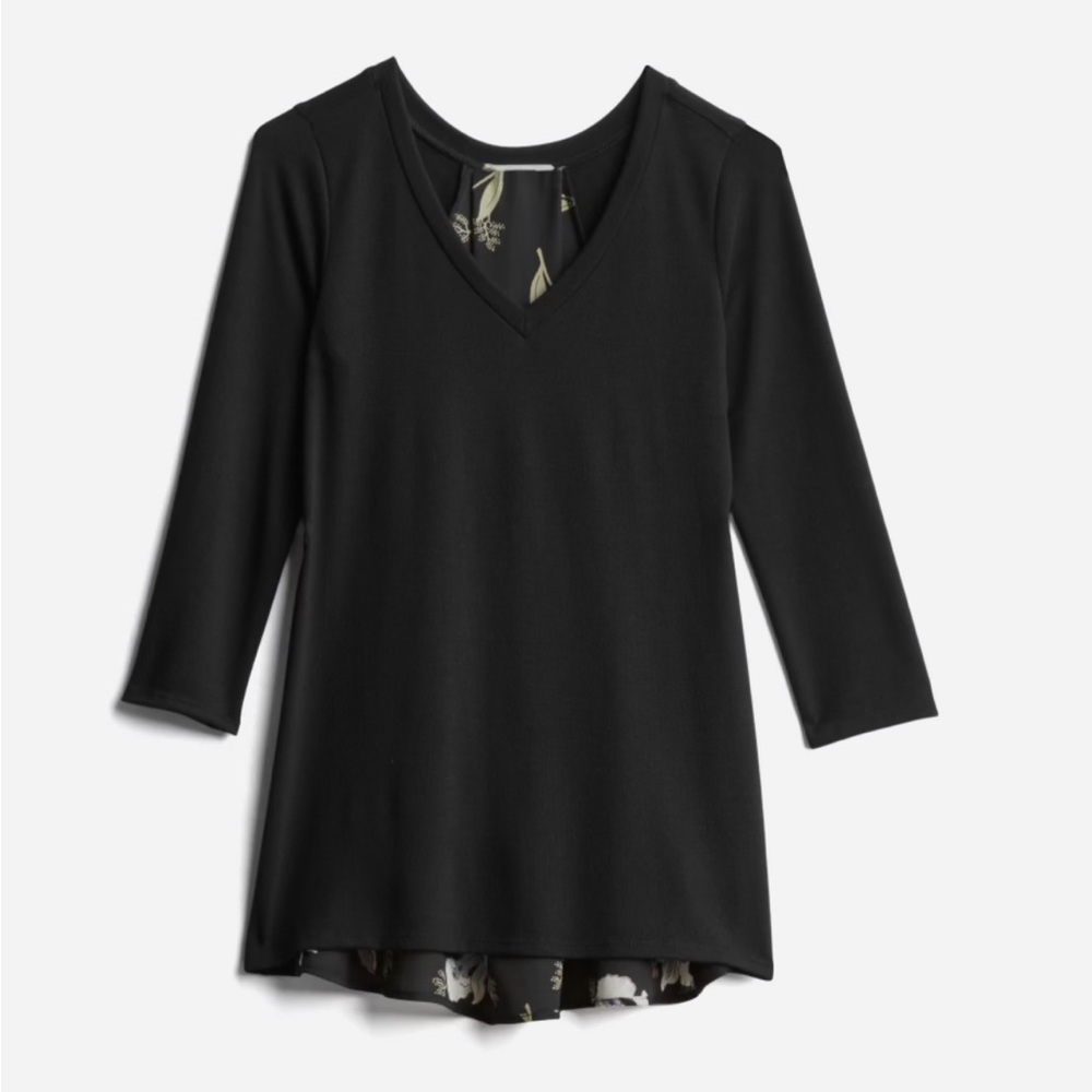Kaileigh Alante Woven Back Knit Top